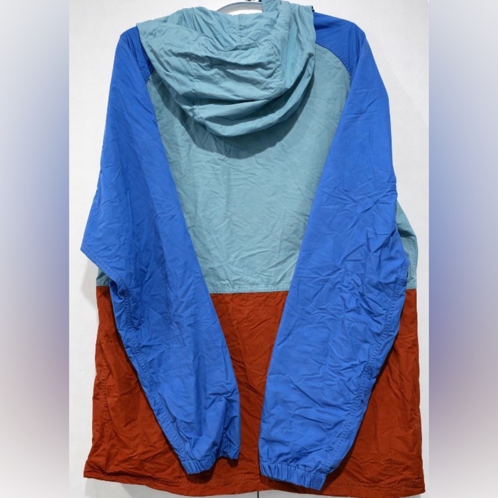 L.L. Bean windbreaker jacket hoodie Mens tall size large colorblock Aztec nylon - Picture 6 of 6